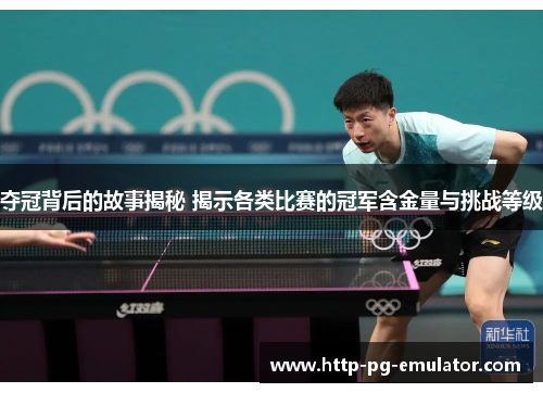 夺冠背后的故事揭秘 揭示各类比赛的冠军含金量与挑战等级 夺冠背后的故事揭秘 揭示各类比赛的冠军含金量与挑战等级